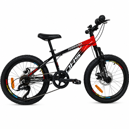 BICICLETE - Bicicleta Copii Dhs Terrana 2023B, model 2026 - 20 Inch, Rosu-Negru