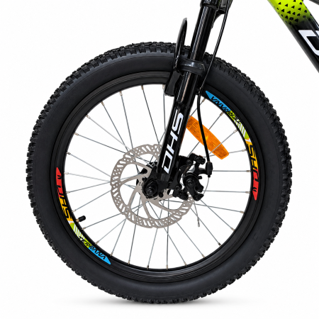 Bicicleta Copii Dhs Terrana 2023D, model 2026 - 20 Inch, Verde-Negru [3]