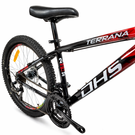 Bicicleta Copii Dhs Terrana 2423, model 2026 - 24 Inch, Rosu-Negru [3]