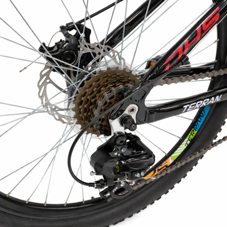 Bicicleta Copii Dhs Terrana 2423, model 2026 - 24 Inch, Rosu-Negru [4]