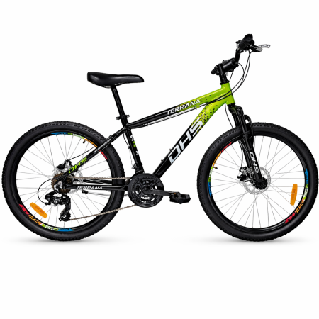 Biciclete copii - Bicicleta Copii Dhs Terrana 2423, model 2026 - 24 Inch, Verde-Negru