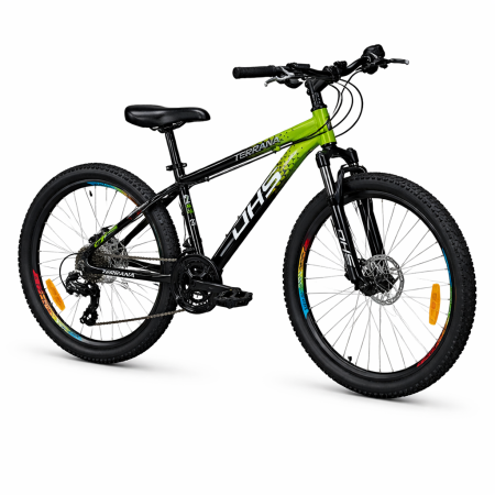 Bicicleta Copii Dhs Terrana 2423, model 2026 - 24 Inch, Verde-Negru [1]