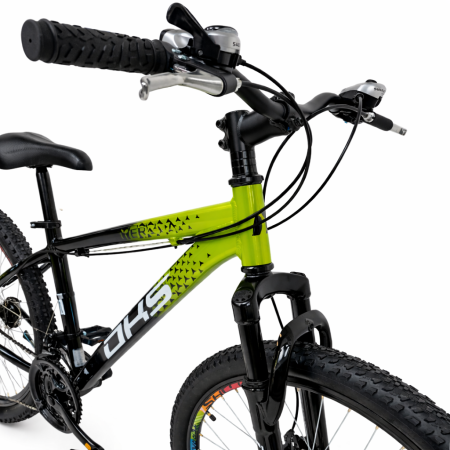 Bicicleta Copii Dhs Terrana 2423, model 2026 - 24 Inch, Verde-Negru [4]