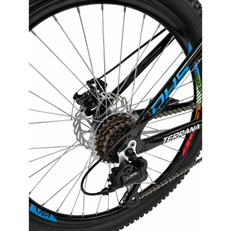 Bicicleta Copii Dhs Terrana 2423B, model 2026 - 24 Inch, Negru-Albastru [3]