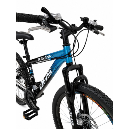 Bicicleta Copii Dhs Terrana 2423B, model 2026 - 24 Inch, Negru-Albastru [2]