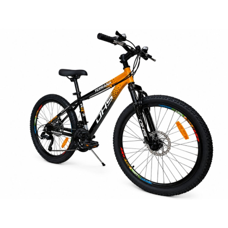 Bicicleta Copii Dhs Terrana 2423B, model 2026 - 24 Inch, Negru-Portocaliu [1]
