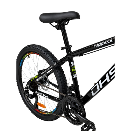 Bicicleta Copii Dhs Terrana 2423B, model 2026 - 24 Inch, Negru-Verde [3]