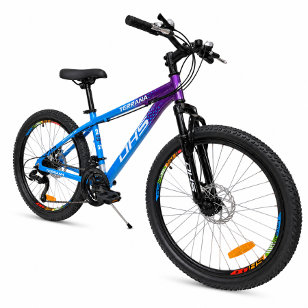 Bicicleta Copii Dhs Terrana 2423B, model 2026 - 24 Inch, Violet-Albastru [1]