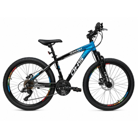 Biciclete copii - Bicicleta Copii Dhs Terrana 2423C, model 2026 - 24 Inch, Albastru-Negru