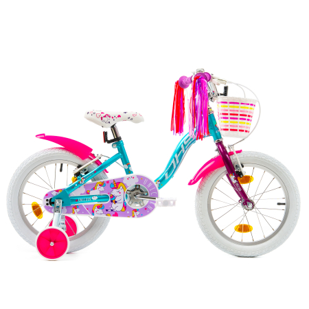 BICICLETE - Bicicleta Copii DHS Unicorn - 16 Inch, Albastru/Roz