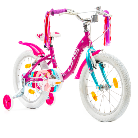 Bicicleta Copii DHS Unicorn - 18 Inch, Roz/Albastru [2]