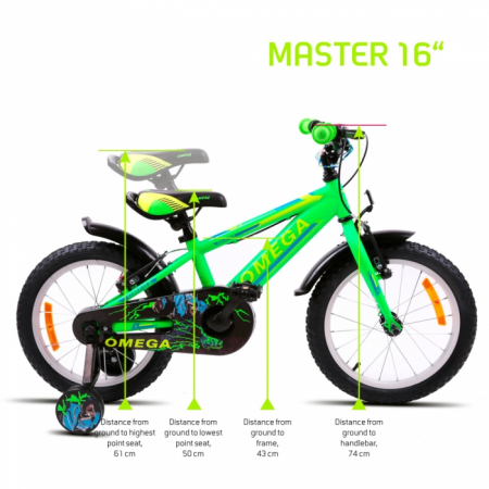 Bicicleta copii Omega Master 16" verde [2]
