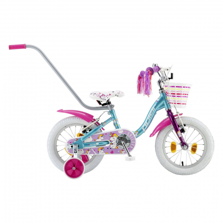 Biciclete copii - Bicicleta Copii Polar 2024 Unicorn baby - 14 Inch, Albastru-Roz