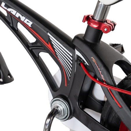 Bicicleta copii Rich Baby W1246D, roata 12", cadru aliaj magneziu, frana C-Brake, roti ajutatoare, 2-4 ani, negru/rosu [6]