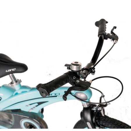 Bicicleta copii Rich Baby W1639D, roata 16", cadru aliaj magneziu, frana C-Brake, roti ajutatoare, 4-6 ani, albastru/negru [9]