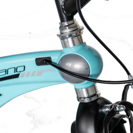 Bicicleta copii Rich Baby W1639D, roata 16", cadru aliaj magneziu, frana C-Brake, roti ajutatoare, 4-6 ani, albastru/negru [6]