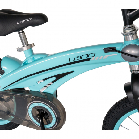 Bicicleta copii Rich Baby W1639D, roata 16", cadru aliaj magneziu, frana C-Brake, roti ajutatoare, 4-6 ani, albastru/negru [5]