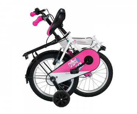 Bicicleta Copii Umit Picolo Pliabila, Culoare Alb/Roz, Roata 20", Cadru Otel [1]