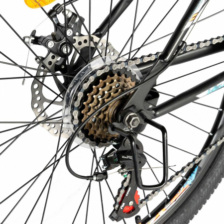 Bicicleta de munte Velors V2610A, roata 26", frana disc, 18 viteze, negru/alb/rosu [1]