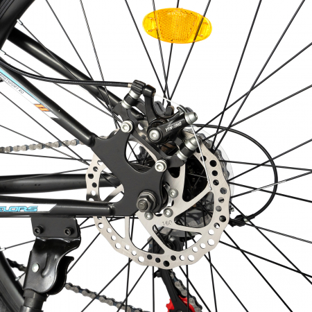 Bicicleta de munte VELORS V2710A, roata 27.5", frana disc, 18 viteze, negru/albastru/portocaliu [5]