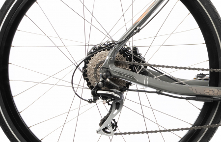 Bicicleta Electrica Afisport C17 - 28 Inch, M-L, Gri [4]