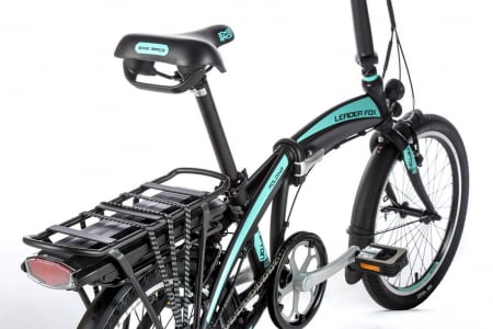 Bicicleta electrica -bike Folding Leader Fox Tifton 20" gri mat-tourquoise [3]