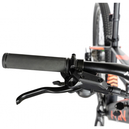 Bicicleta electrica  I-ON  (E-BIKE) 27.5" I1006E, cadru aluminiu, frane mecanice disc, echipare SHIMANO 21 viteze, culoare negru/portocaliu [14]