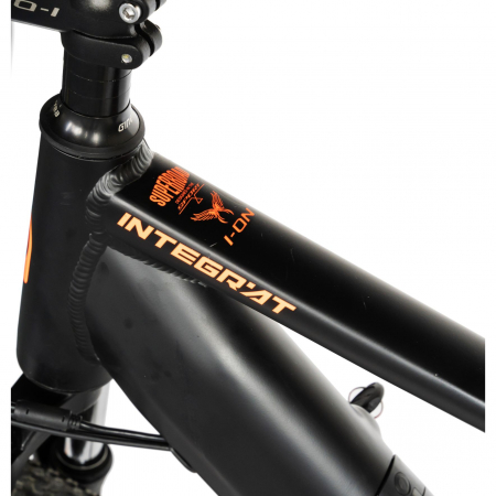 Bicicleta electrica  I-ON  (E-BIKE) 27.5" I1006E, cadru aluminiu, frane mecanice disc, echipare SHIMANO 21 viteze, culoare negru/portocaliu [18]