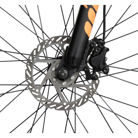 Bicicleta electrica  I-ON  (E-BIKE) 27.5" I1006E, cadru aluminiu, frane mecanice disc, echipare SHIMANO 21 viteze, culoare negru/portocaliu [17]