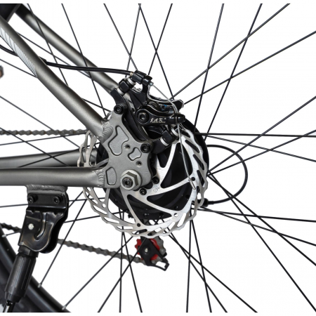 Bicicleta electrica MTB (E-BIKE) CARPAT 27.5" C1011E, cadru aluminiu, frane mecanice disc, transmisie SHIMANO 21 viteze, culoare gri/alb [6]