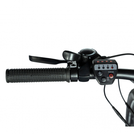 Bicicleta electrica MTB (E-BIKE) CARPAT 27.5" C1011E, cadru aluminiu, frane mecanice disc, transmisie SHIMANO 21 viteze, culoare gri/alb [9]