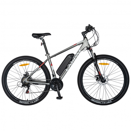 Bicicleta electrica MTB (E-BIKE) CARPAT 27.5" C1011E, cadru aluminiu, frane mecanice disc, transmisie SHIMANO 21 viteze, culoare gri/alb [0]
