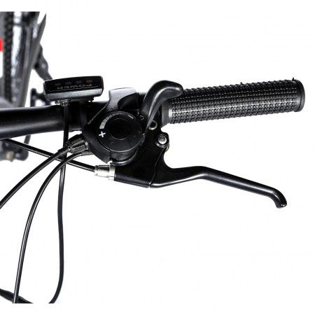 Bicicleta electrica MTB (E-BIKE) CARPAT 27.5" C1011E, cadru aluminiu, frane mecanice disc, transmisie SHIMANO 21 viteze, culoare gri/alb [8]