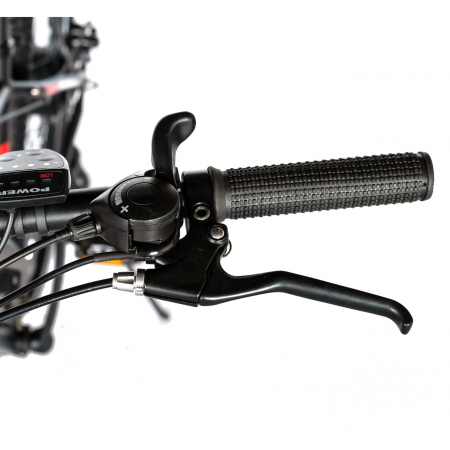 Bicicleta electrica MTB (E-BIKE) CARPAT 27.5" C1011E, cadru aluminiu, frane mecanice disc, transmisie SHIMANO 21 viteze, culoare negru/alb [9]