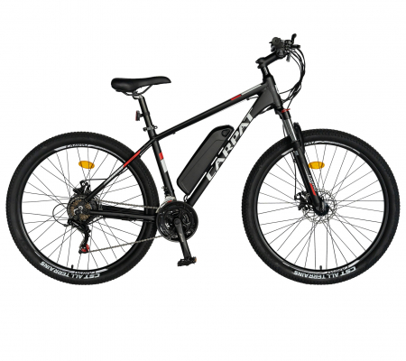 Bicicleta electrica MTB (E-BIKE) CARPAT 27.5" C1011E, cadru aluminiu, frane mecanice disc, transmisie SHIMANO 21 viteze, culoare negru/alb [0]