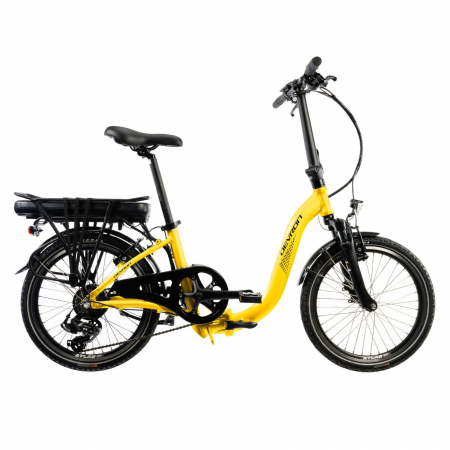 BICICLETE - Bicicleta Electrica Pliabila Devron 20122 - 20 Inch, S, Galben