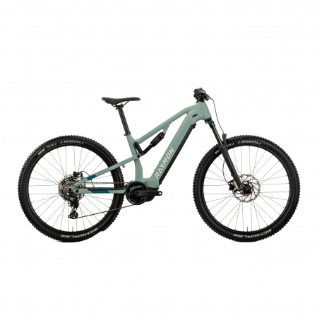 Biciclete electrice - Bicicleta Electrica Raymon Full Suspension Trailray 120 2025 - 29 Inch, M, Verde - Deore LG