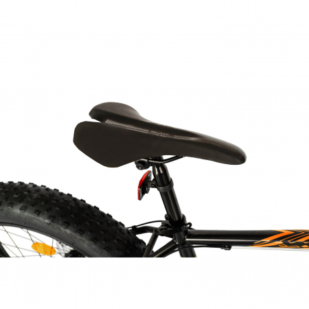 Bicicleta Fat Bike Carpat Hercules 20 inch C2019B, frane mecanice disc, 6 viteze, culoare negru/portocaliu [3]