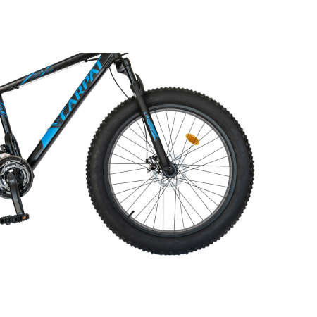 Bicicleta Fat Bike Carpat Hercules 26 inch C2619B, frane mecanice disc, transmisie SHIMANO 18 viteze, culoare negru/albastru [3]