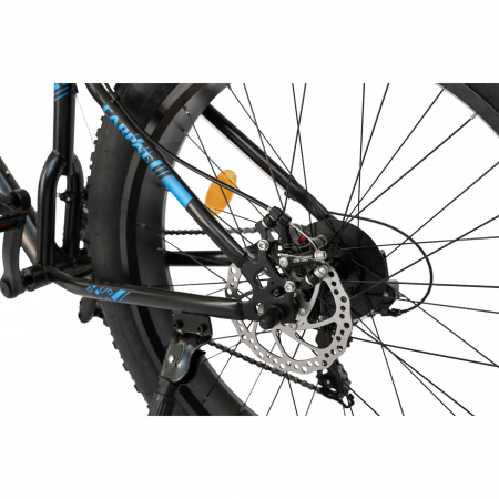 Bicicleta Fat Bike Carpat Hercules 26 inch C2619B, frane mecanice disc, transmisie SHIMANO 18 viteze, culoare negru/albastru [5]