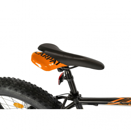 Bicicleta Fat Bike Carpat Hercules 26 inch C2619B, frane mecanice disc, transmisie SHIMANO 18 viteze, culoare negru/portocaliu [2]