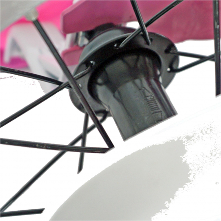 Bicicleta fete Carpat PRINCESS C1208C, roata 12", roti ajutatoare, 2-4 ani, roz/alb  [7]