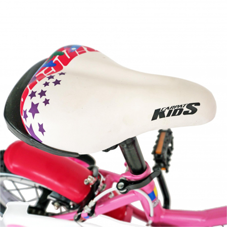 Bicicleta fete Carpat PRINCESS C1208C, roata 12", roti ajutatoare, 2-4 ani, roz/alb  [5]