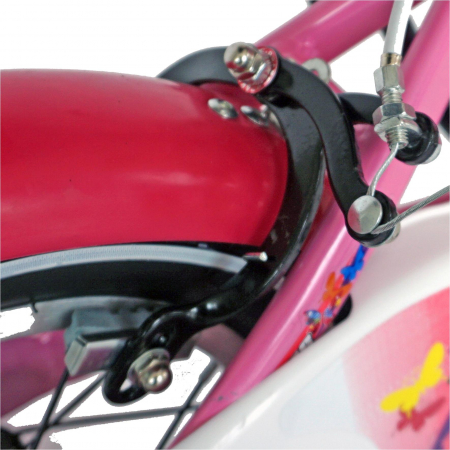 Bicicleta fete Carpat PRINCESS C1208C, roata 12", roti ajutatoare, 2-4 ani, roz/alb  [6]
