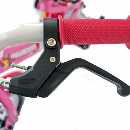 Bicicleta fete Carpat PRINCESS C1208C, roata 12", roti ajutatoare, 2-4 ani, roz/alb  [4]