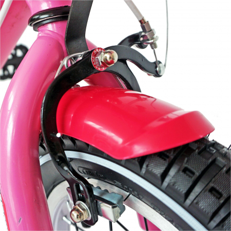 Bicicleta fete Carpat PRINCESS C1208C, roata 12", roti ajutatoare, 2-4 ani, roz/alb  [2]