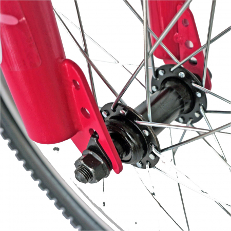 Bicicleta fete VELORS V1802A, roata 18", C-Brake, roti ajutatoare, 5-7 ani, fucsia/alb [1]