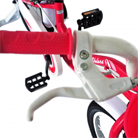 Bicicleta fete VELORS V1802A, roata 18", C-Brake, roti ajutatoare, 5-7 ani, fucsia/alb [3]