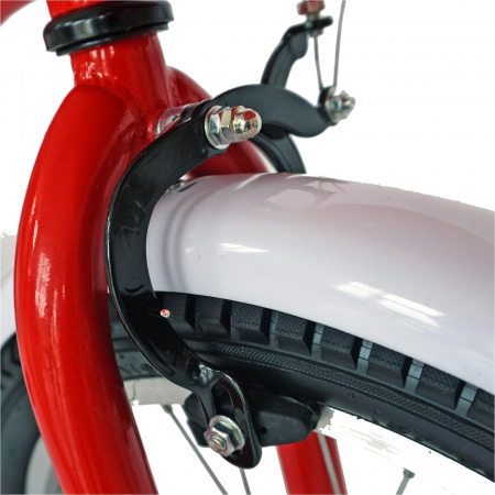 Bicicleta fete VELORS V1802A, roata 18", C-Brake, roti ajutatoare, 5-7 ani, rosu/alb  [2]