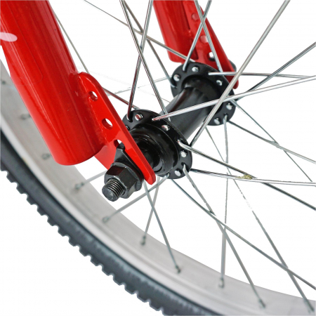 Bicicleta fete VELORS V1802A, roata 18", C-Brake, roti ajutatoare, 5-7 ani, rosu/alb  [1]